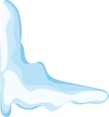 Ice elements on winter. Vector illustration. White background.