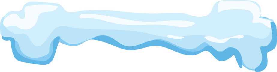 Ice elements on winter. Vector illustration.