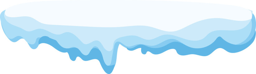 Ice elements on winter. Vector illustration.