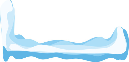 Ice elements on winter. Vector illustration.
