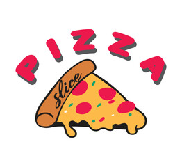 Pizza vector art illustration and icon graphic design