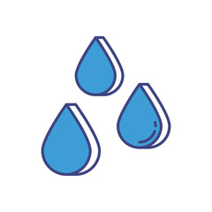 Raindrop vector icon stock illustration