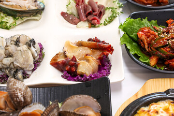 Korean seafood sea squirt sashimi