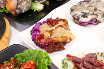 Korean seafood sea squirt sashimi