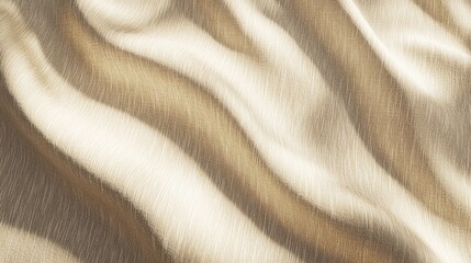 Fototapeta premium Elegant Beige Canvas Backdrop for Skincare Imagery with Soft Lighting and Natural Variations, Luxury Aesthetic Mockup with Cinematic Light