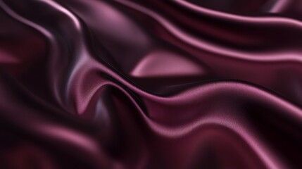 Obraz premium Elegant Burgundy Satin Luxury Backdrop Mockup for Skincare Products with Cinematic Lighting