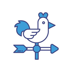 Weather Vane vector icon stock illustration