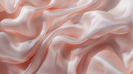 Obraz premium Luxurious Silk Fabric Backdrop in Soft Rose Color for Skincare Product Showcase with Cinematic Lighting