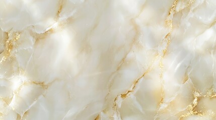 Fototapeta premium Luxurious Ivory Marble Background with Gold Flecks for Beauty Product Showcase, Elegant Aesthetics with Cinematic Lighting