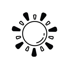 Sun vector icon stock illustration