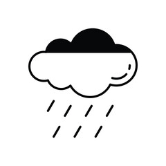 Rain vector icon stock illustration