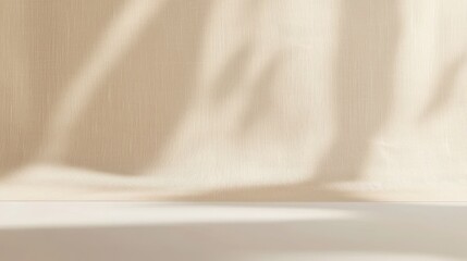 Obraz premium Luxe Linen Texture Backdrop for Skincare Showcase | Warm & Inviting Aesthetic with Ultra-Detailed, Cinematic Lighting