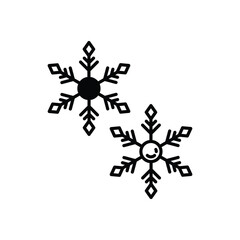Snowflake vector icon stock illustration