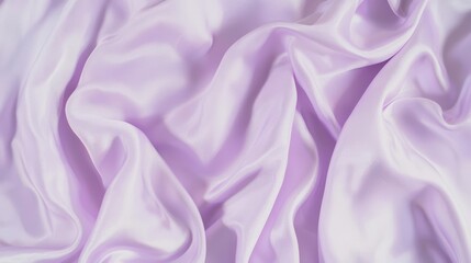 Fototapeta premium Dreamy Lavender Silk Fabric Mockup with Ethereal Cinematic Lighting for Beauty Products