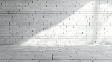 Fototapeta premium Elegant Gray Brick Wall Backdrop for High-End Skincare Display | Ultra-Detailed, Cinematic Light