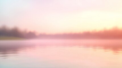 Obraz premium Serene Dawn Lake Luxury Backdrop Mockup for Skincare Products with Cinematic Light and Tranquil Ambiance