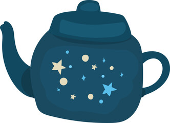 Cute teapot design. Vector illustration. White background.