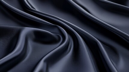 Fototapeta premium Elegant Navy Silk Backdrop Mockup for Luxury Skincare Presentations with Cinematic Light Effects