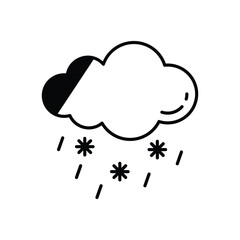 Sleet vector icon stock illustration