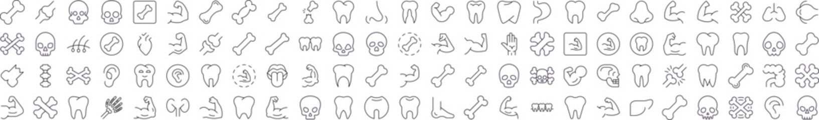 medicineandagriculturelineiconsfour