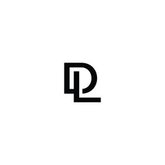 DL monogram logo design letter text name symbol monochrome logotype alphabet character simple logo