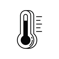 Hot Temperature vector icon stock illustration