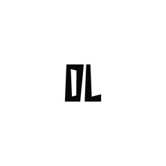 Obraz premium DL monogram logo design letter text name symbol monochrome logotype alphabet character simple logo