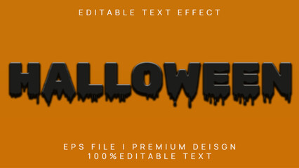 Happy Halloween Text Banner theme editable text effect halloween theme ink drop text style.