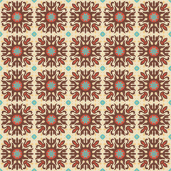 Vintage Tile Pattern Design. Talavera Pattern Vector