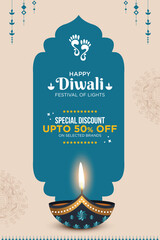 Diwali Special Discount Advertisement, Banner, Poster, Design vector template, Creative flyer concept, Graphic design element