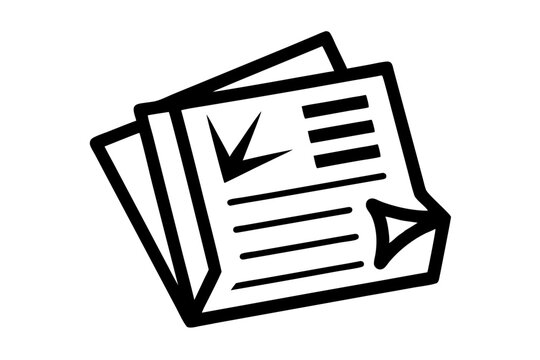 recommend clip art: Newspaper icon | isolated vector silhouette illustration on white background