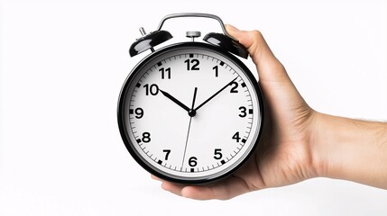 This poster template showcases a clock with a halted hand against a clean white backdrop, ideal for emphasizing themes of time management.