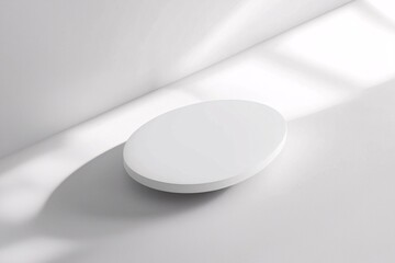 An oval template with generous blank space, perfect for creating customized poster designs or mockups against a pristine white backdrop.