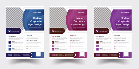 Corporate business flyer template layout design