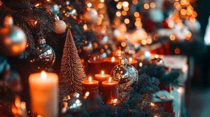 Playful and Cozy Christmas Market Background