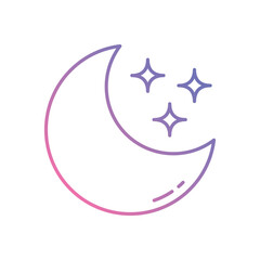 Moon vector icon stock illustration