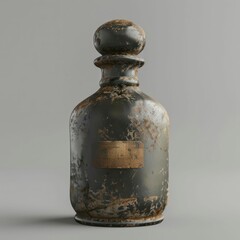 single old cosmetic bottle, empty mock up label