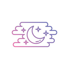 Night Sky vector icon stock illustration