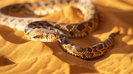 Obraz premium Snake in Desert Sand Landscape Scene