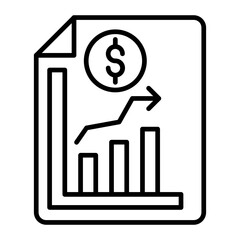 Cost Analysis.line icon