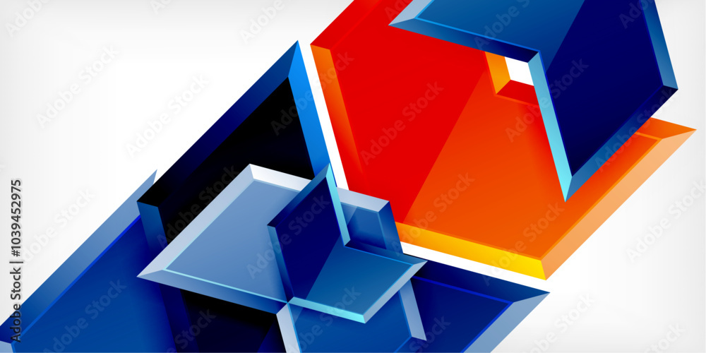Aufkleber vector 3d arrow techno design template