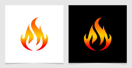 3D Fire Minimalist Illustration Logo Element Vector