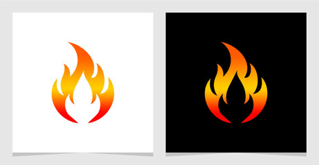 3D Fire Minimalist Illustration Logo Element Vector