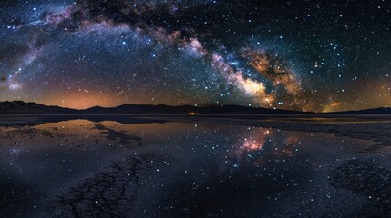Stunning Long Exposure of Milky Way in Night Sky