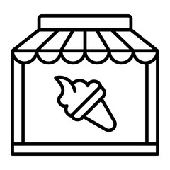 Ice Cream Stand.line icon
