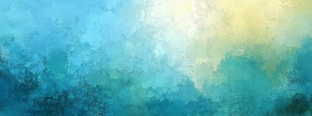 Fototapeta premium Abstract Painting with Blue and Green Textured Background
