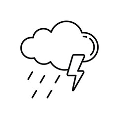 Thunderstorm vector icon stock illustration
