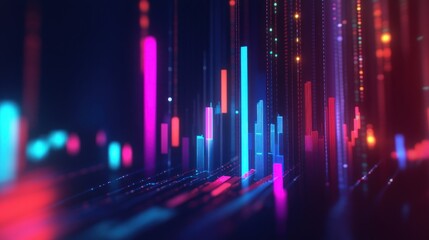 Fototapeta premium Abstract Neon Light Bars