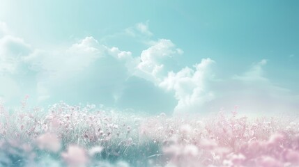 Soft Dreamy Landscape with Cotton Candy Colors