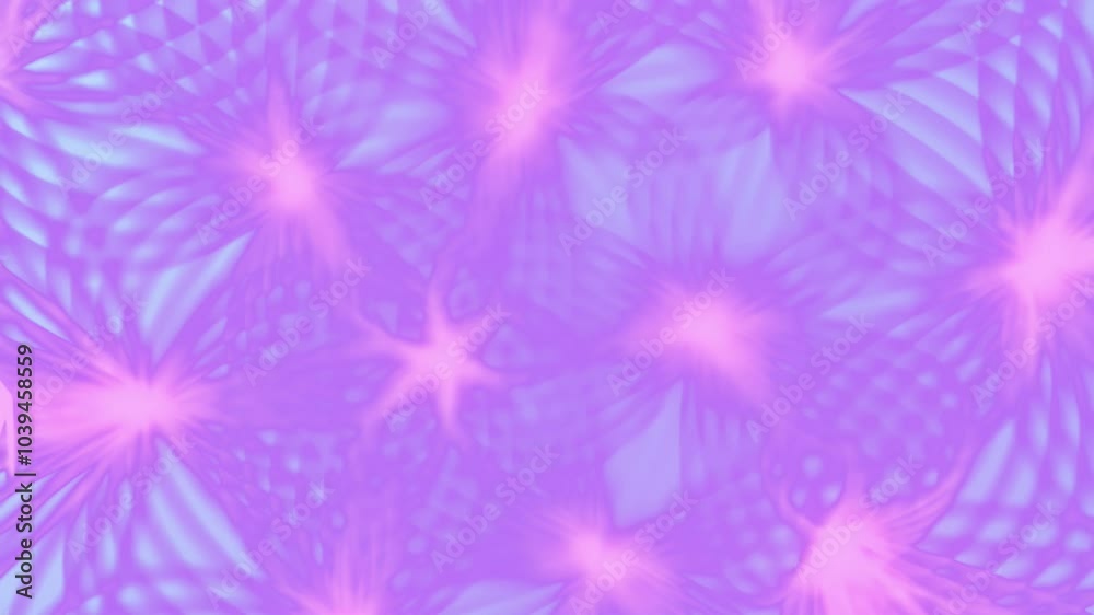 Leinwandbilder Seamless loop animation of an abstract colorful pattern of glowing lines, creating an atmosphere of peace and harmony. Depth of field effect. 3d rendering. 4K, Ultra HD resolution